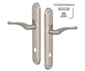 KOTARBAU® Tirador de puerta interior para inodoro, 90 mm, satinado, tiradores largos, para puertas interiores, cerradura de puerta, cerradura de puerta para puertas interiores, juego clásico