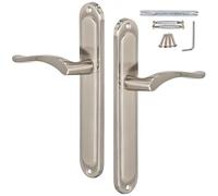 KOTARBAU® Tirador de puerta interior para puertas interiores, cerradura de puerta de satén, tiradores largos, juego de picaporte para puertas interiores, cerradura de puerta para puertas interiores
