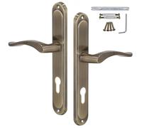 KOTARBAU® Tirador de puerta interior PZ 72 mm pátina manija puerta tiradores largo puerta puerta cerradura cerradura cerradura puerta herraje para puertas interiores cerradura de puerta juego de