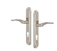 KOTARBAU® Tirador de puerta interior PZ, 72 mm, satinado, tirador largo para puerta, cerradura de puerta, herraje para puertas interiores, juego de picaporte con inserto cilíndrico clásico
