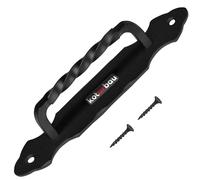 KOTARBAU® Tirador de puerta, Manillon de puerta trenzado, 190 mm, Acero, Negro mate, Diseño antiguo, Tirador para muebles, Herraje para puerta corredera, Manija para puerta de paso