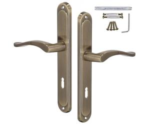 KOTARBAU® Tirador de puerta para puertas interiores, 72 mm, pátina, tiradores largos, juego de picaporte para puertas interiores, cerradura de puerta para puertas interiores, juego clásico