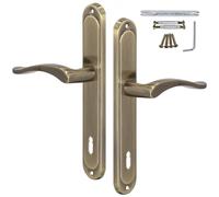 KOTARBAU® Tirador de puerta para puertas interiores, 90 mm, pátina, tiradores largos, juego de picaporte para puertas interiores, juego clásico