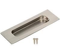KOTARBAU Tirador para puerta corredera (120 x 40 x 9 mm, rectangular, ovalado, para puerta corredera, empotrado, acero inoxidable)