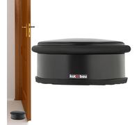 KOTARBAU® Tope de puerta Peso elevado, Tope de acero inoxidable, 100 cm, Topes para puertas con base de goma, Tope antideslizante, Tope sin montar, Cualquier tipo de suelo, Bajo, Moderno, Negro