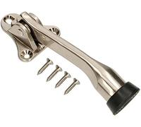 KOTARBAU® Tope de puerta plegable 13 cm, Tope de retención de puerta, Retenedor de puerta, Pie de soporte, Soporte para sujetar puerta, Tope de acero niquelado