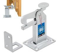 KOTARBAU® Tope para puerta exterior, Plateado, Tope montaje en suelo, Retenedor puerta exterior, Tope de acero, Tope para cancelas o portones, Sujetador de puerta, Tope con gancho para sujetar puerta