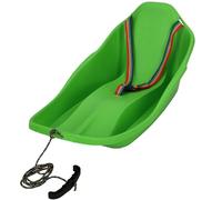KOTARBAU® Trineo Nieve - Trineo Niños - Plástico - 72x37x32 cm - Verde - Deslizador Nieve - con Respaldo y Cinturón Seguridad - con Cuerda De Arrastre