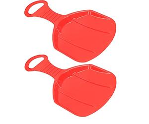 KOTARBAU® Trineos para niños para deslizarse en la Nieve, Trineo de plástico, Trineo Infantil, Trineo de Nieve, Deslizadores de Nieve, Trineo con asa, Mini Trineo Modo Pala de Nieve, 2 Unidades