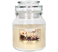 KOTARBAU® Vela aromática en tarro de cristal con tapa, Idea de regalo, Vela en frasco para aromaterapia, Decoración del hogar, Duración prolongada, Fragancia, Pequeña, Aroma a vainilla