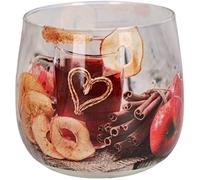 KOTARBAU® Vela perfumada en frasco de cristal, Aroma a manzana con canela, Velas decorativas, Vela en vaso de cristal perfumada, Vela aromática, Duración 28h, Vela en frasco decorativo, Idea de regalo