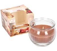 KOTARBAU® Vela perfumada en frasco de cristal, Aroma agradable, Velas decorativas, Vela en vaso de cristal perfumada, Vela aromática, Duración 18 h, Aroma a galletas, Idea de regalo, Marrón