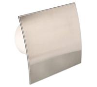 KOTARBAU® Ventilador extractor de aire silencioso para techo o pared, Rejilla de ventilación con tapa frontal de acero inoxidable, Extractor de aire 100 mm