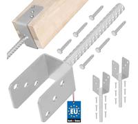 KOTARBAU ZSY2723k Zapatos de Poste, Acero galvanizado en Caliente, Anchura de la luz 61 mm, 2 Unidades