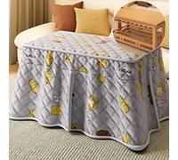 Kotatsu - Juego de futón - Elegante mesa de café plegable y mesa calefactora, mesa baja para comedor y estudio, 1.2 pulgadas de grosor, acabado de nogal