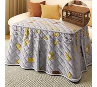 Kotatsu - Juego de futón - Elegante mesa de café plegable y mesa calefactora, mesa baja para comedor y estudio, 1.2 pulgadas de grosor, acabado de nogal
