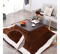 Kotatsu - Mesa de calefacción estilo japonés, mesa de edredón y habitación, mesa baja, estilo japonés, mesa cálida, 4 piezas, mesa Kotatsu, calentador, manta y edredones