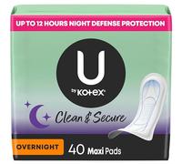 Kotex Natural Balance noche a la mañana Jumbo Maxi Pad 40 Conde