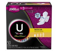 Kotex Ultra Thin Regular Cleanwear Pads With Wings, 50 Count by Kotex