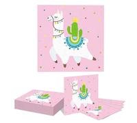 Kotkiddy 20 Piezas de servilletas de Fiesta de cumpleaños de Llama Alpaca Decoraciones de servilletas de Cactus Mexicano Regalo para Baby Showers