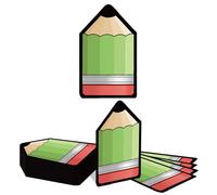 Kotkiddy 20 Piezas de servilletas de Papel en Forma de lápiz para decoración de Inicio Escolar, artículos para Fiestas Escolares para Maestros y aulas（Verde）