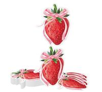 Kotkiddy 20 Piezas servilletas de Lazo Rosa Fresa servilletas Desechables en Forma de Fresa roja servilletas de Frutas para artículos de Mesa de cumpleaños Dulce