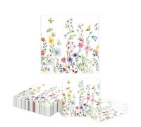 Kotkiddy 20 Unidades de servilletas de cóctel de Flores Silvestres de Verano Desechables servilletas de Papel Decorativas de colibrí
