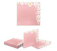Kotkiddy 20 Unidades de servilletas de Margarita para Fiestas, servilletas de cóctel y Almuerzo de Papel para Picnic de Flores primaverales y veraniegas (Rosa)