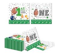 Kotkiddy 40 Piezas Primer Año Servilletas de Fútbol Primer Cumpleaños Servilletas de Papel Decoración de Fiesta de Cumpleaños de Fútbol Tema de Deporte Servilletas de Fút