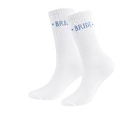 Kotkiddy calcetines de novia, blanco azul algo azul para ser novia regalo, calcetines de novia suaves de algodón para mujeres compromiso boda regalos para damas de honor