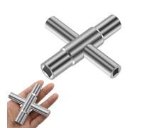 Kotkiddy Llave cuadrada de 4 vías, dimensiones interiores 6,5 mm/7 mm/8 mm/9 mm, llave cuadrada, llave de ventilación, llave para caja eléctrica de gas, agua