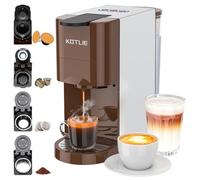 KOTLIE Cafetera 4 en 1 para NES/DG/café en polvo/ESE (44 mm), Máquina Automática de Cápsulas de Café 19 Bar, 800 ml