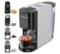KOTLIE Cafetera de cápsulas 4 en 1 para cafetera NES/DG/ESE (44 mm), 19 bar, 1450 W, 800 ml (AC-513K) NEGRO