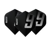 KOTO - 9 Edition NO2 Black & White Dart Flight, 3 Flights Dardos con Cañas