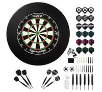 KOTO - Edición King Classic Negra Incluye Surround y Kit de Accesorios, Steeltip 90 Piezas, 2 Juegos de Dardos de 23 G, 6x3 Flights, 6x3 Shafts