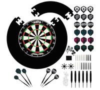KOTO - King Pro Edition Negra Incluye Surround y Kit de Accesorios, Steeltip 90 Piezas, 2 Juegos de Dardos de 23 G, 6x3 Flights, 6x3 Shafts