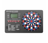 KOTO - Marcador de Dardos Electrónico Pro con 32 Juegos, Pantalla de Puntuación, Apto para 8 Jugadores, Montaje en Pared, Funcionamiento a Pilas