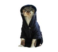 Kotomoda Albornoz de gato para esfinge y gatos desnudos (grande, azul marino)