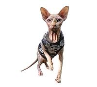Kotomoda Camiseta de Gato Negro Sculls para Sphynx y gatos desnudos (M)