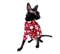 Kotomoda Cat'S T-Shirt Long Sleeves Christmas mouses for Sphynx and Naked Cats (Large)