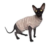 Kotomoda Cat'S T-Shirt Pana para esfinge y Gatos Desnudos (Grande, Gris Pardo)