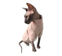 Kotomoda Comodidad acogedora de gato para bellezas sin pelo: suéter de invierno cepillado con tabaco de coco para esfinge y gatos desnudos (pequeño)