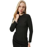 Koton Mini Vestido de Manga Larga con Cuentas de Cuello Redondo, Negro (999), 42 para Mujer