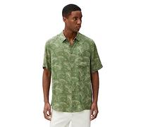 Koton Short Sleeve Shirt Botanical Printed Pocket Detailed Classic Neck Camisa, Green Design (7d5), XXL para Hombre