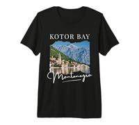 Kotor Bay Montenegro Recuerdo Vacaciones Ciudades Europeas Hombres Camiseta Premium