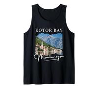 Kotor Bay Montenegro Recuerdo Vacaciones Ciudades Europeas Hombres Camiseta sin Mangas