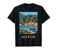 Kotor Montenegro Bay Diseño de Viaje costero Camiseta
