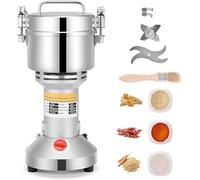 Kotsy Molinillo de Cereales Portátil,500g Molinillo de granos Acero Inoxidable Eléctrico, Molino de cereales de hierbas de alta velocidad de 3 cuchillas para Cereal,Hierba,Especia,Nuez