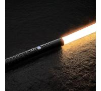 Kotsy Sable de luz FX, Espada Lightsaber RGB, sable de luz de 7 colores de metal con diferentes sonidos de batalla, batería de carga USB para regalos, cosplay, fiesta, negro