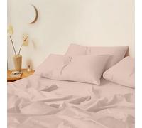 Kotton Culture Emperor Size Sheet Set, 4 PC, Egyptian Cotton, 600 TC Bedding, Luxury Hotel Sheets 19" Deep Pocket, Snug Fit, Sateen Weave (Blush)